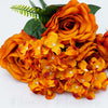 Kytica ruža, hortenzia 45 cm, TMAVO ORANŽOVÁ