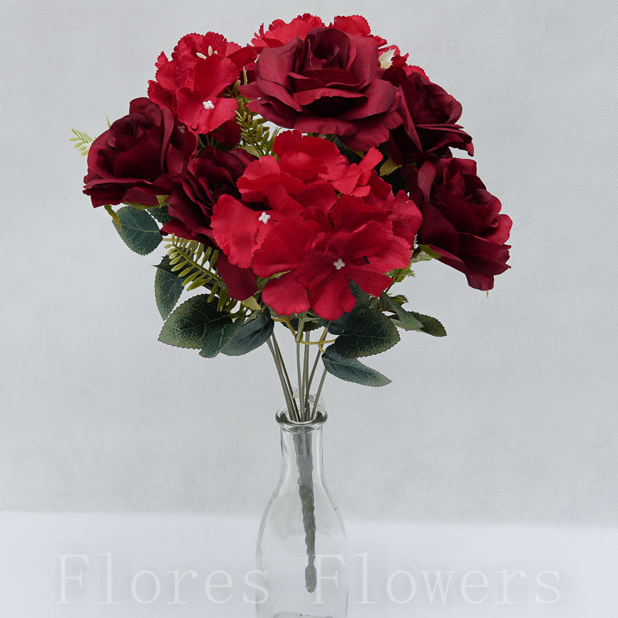 Kytica ruža, hortenzia 43 cm, MIX FARIEB