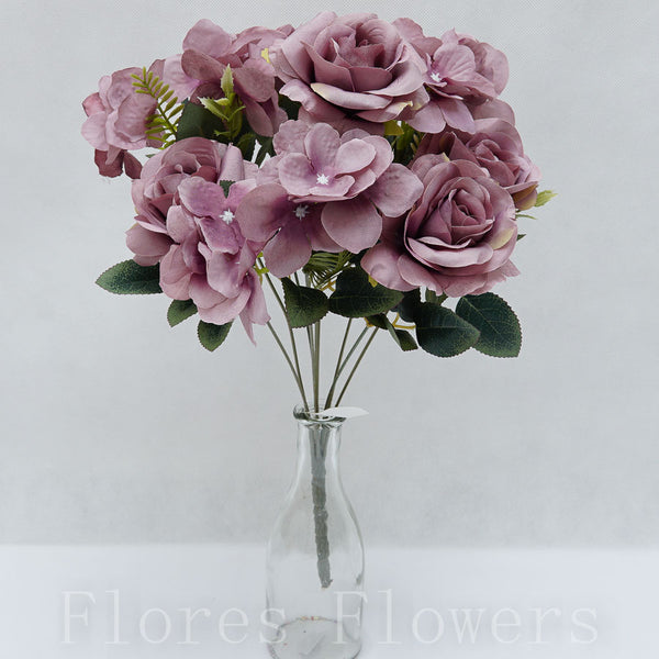Kytica ruža, hortenzia 43 cm, MIX FARIEB
