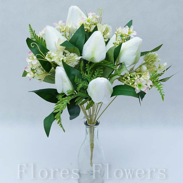 Kytica tulipán, krémová 42 cm