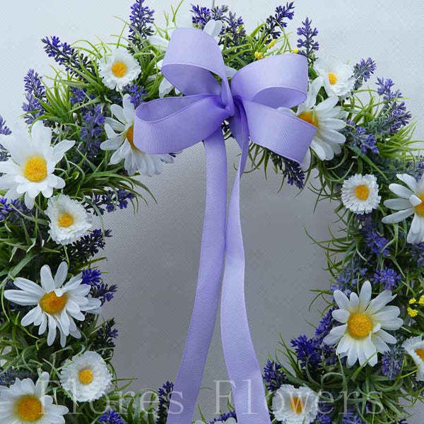 Venček prútený, levanduľový, 35cm