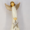 Svietiaci anjel s hviezdou BIELY,66cm