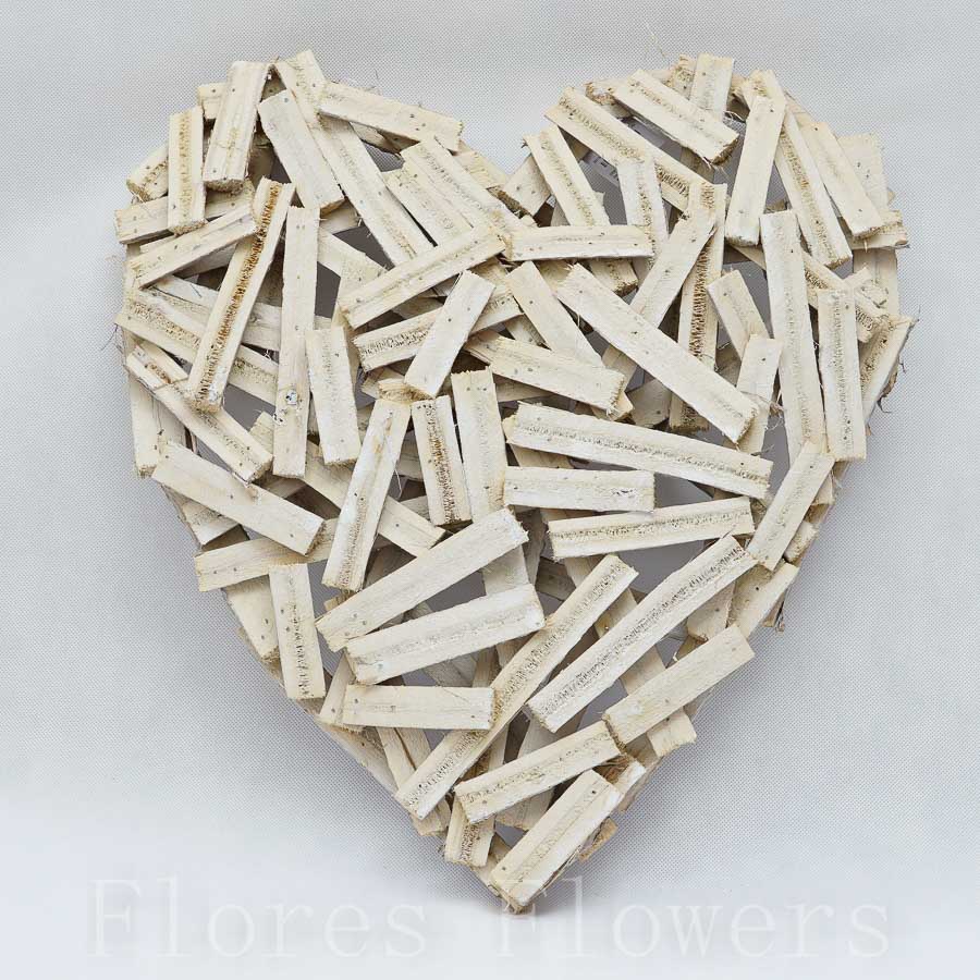 Srdce drevené 5x45x50 cm, PRÍRODNÁ