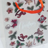 Darčeková taška vianočná 18x23x10cm, červená, biela, zelená