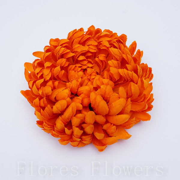 Chryzantéma hlava, oranžová, 18x7cm