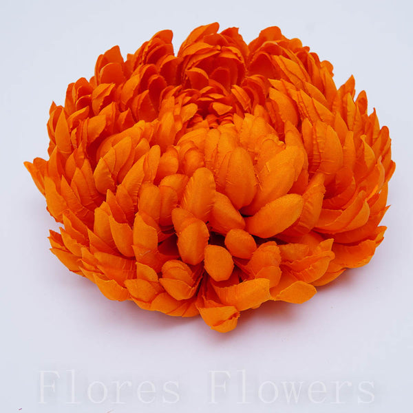 Chryzantéma hlava, oranžová, 18x7cm