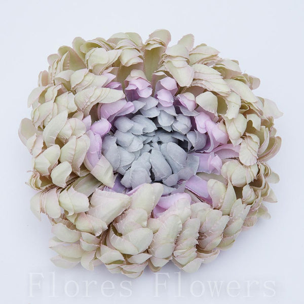 Chryzantéma hlava, fialovozelená, 18x7cm