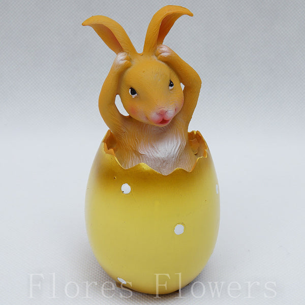 Zajačik vo vajíčku 3 MIX 12 cm, polyresin