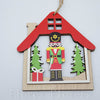 Vianočná ozdoba so závesným luskáčikom drevo 12X10,7X0,7cm 3 druhy