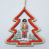 Vianočná ozdoba so závesným luskáčikom drevo 12X10,7X0,7cm 3 druhy
