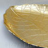 Tácka v tvare listu plast 39x27x4,5 cm, zlatá