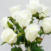 Kytica ruža Puk x 9, 44cm, KRÉMOVÁ
