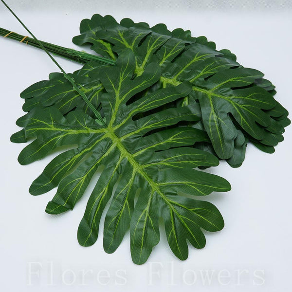 List monstera 65 cm, ZELENÁ, cena za 12ks