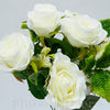Kytica ruža,9 stopiek, 40 cm, KRÉMOVÁ