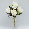 Kytica ruža s doplnkom 30 cm, KRÉMOVÁ